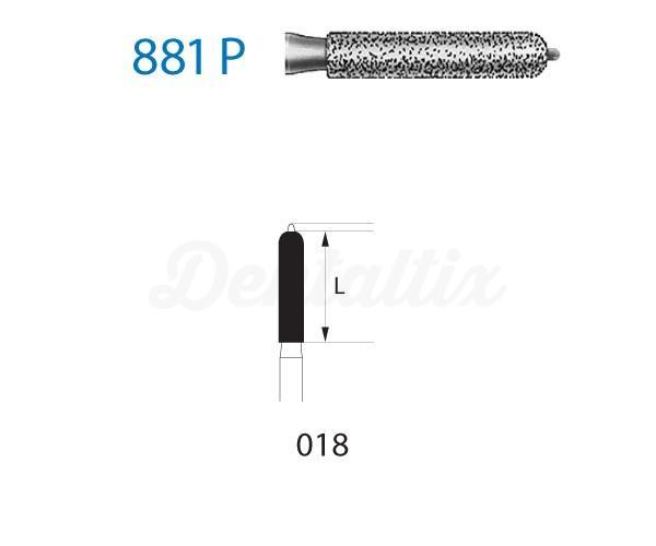 Fraise diamantée 881P pour FG de forme cylindrique (5 pcs)