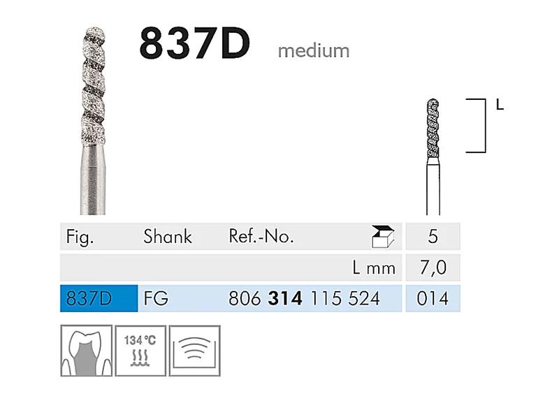837 D FG 014 instrument diamanté CE