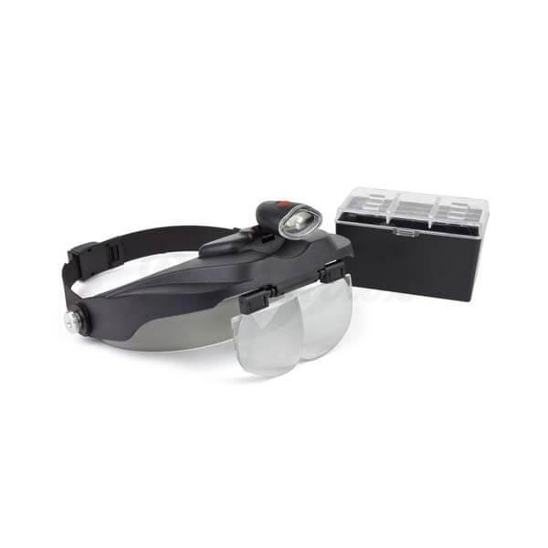 Binoculaire loepbril met vizier - LED en 4 lenzen
