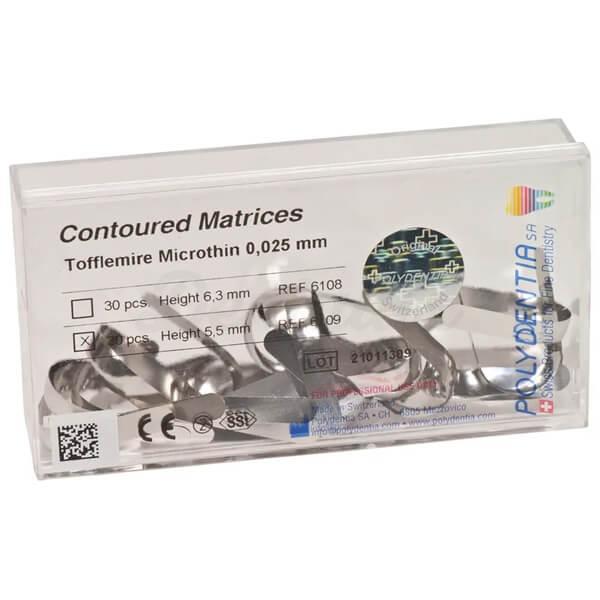 Matrices Tofflemire de 0,025 mm d’épaisseur (30 pcs)