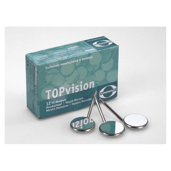 Mondspiegel Front rhodium - Nr. 6, Ø 26 mm, 12 stuks
