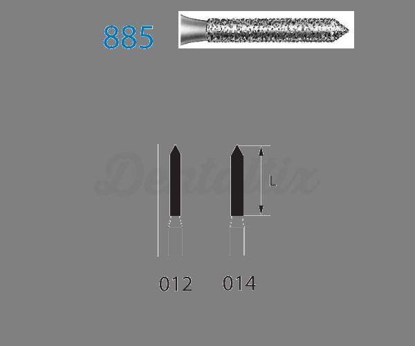 Fraise diamantée cylindrique biseautée 885 pour FG (5 pcs)