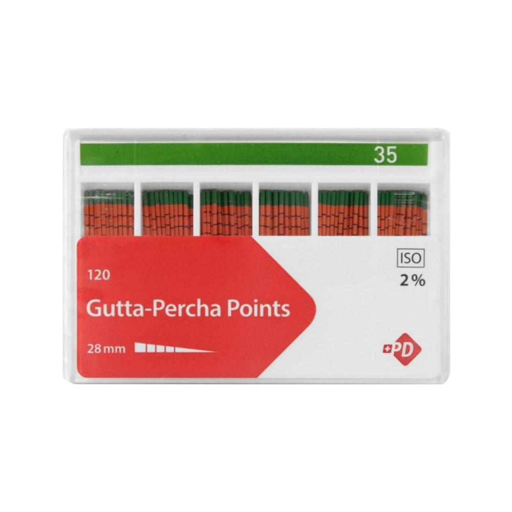 Produits Dentaires Gutta Percha Points 2% roze nr.35 120 stuks
