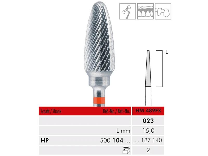 HM 489 FX HP 023 fraise en carbure de tungstène