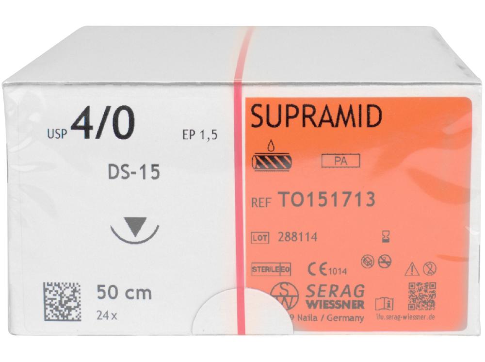 Supramide zwart 4/0 DS-15 2Dtz