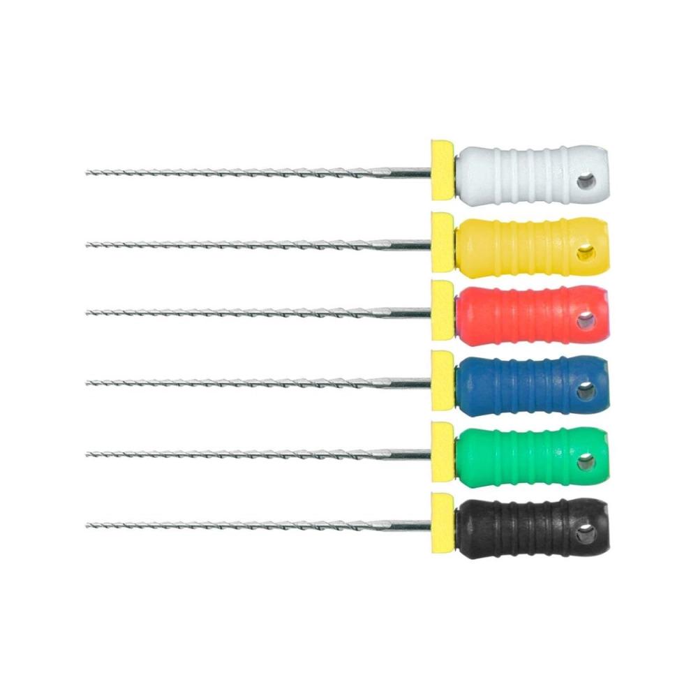 PoloDent limes-Niti 25 mm ISO no.15-40 6 pcs