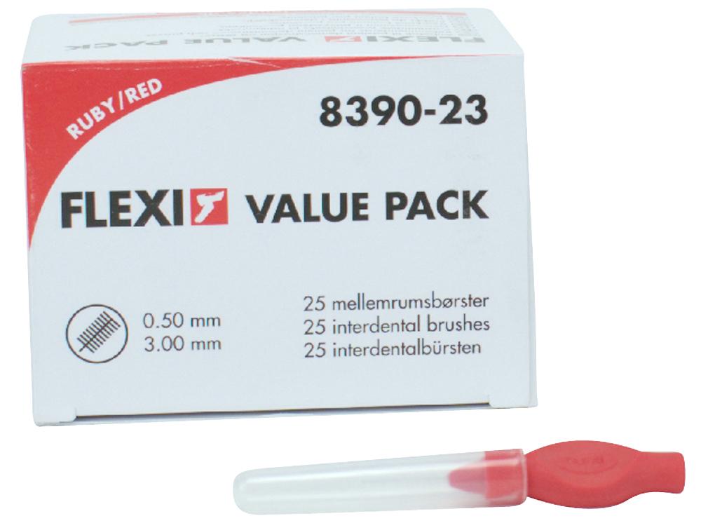 Brosse Interd. Flexi rouge 0,9 25p.
