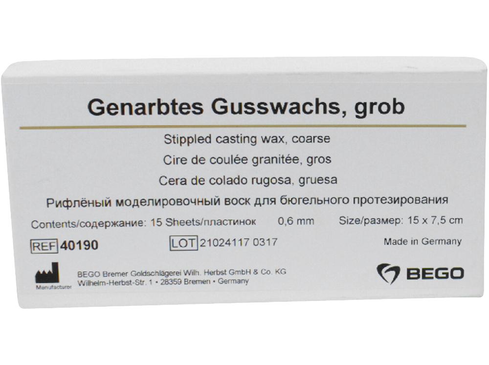 Cire de coulée grainée grossière 0,60mm 15pc