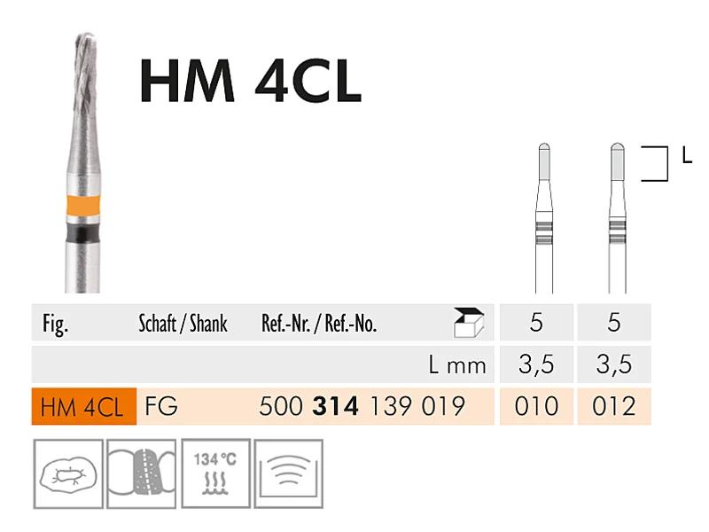 HM 4 CL fraise en carbure de tungstène