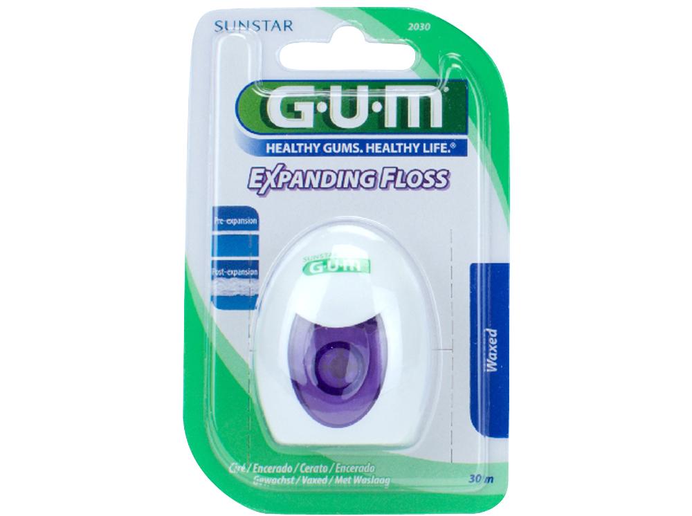 GUM uitzetbaar flosdraad 30m 12st
