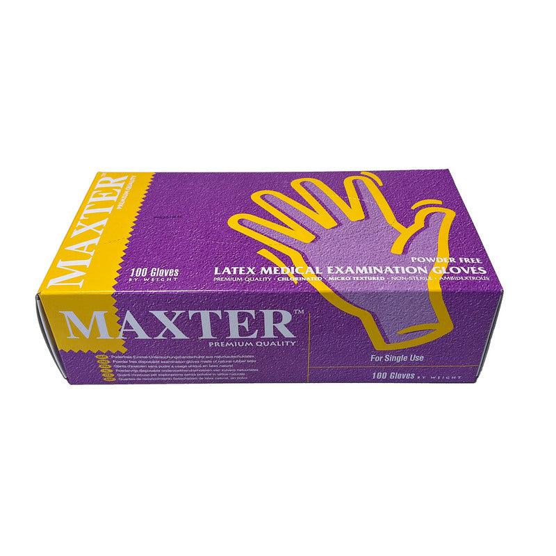 Maxter gants latex non poudrés beige-blanc (100 pcs)