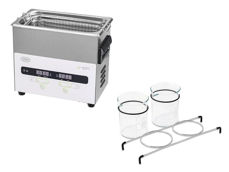 U-Son Ultrasonic cleaner 3 l + 2 bocal (250 ml) + support