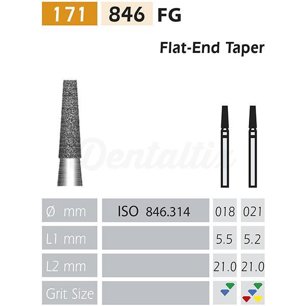 Fraise diamantée 846 FG conique plate (5 unités)