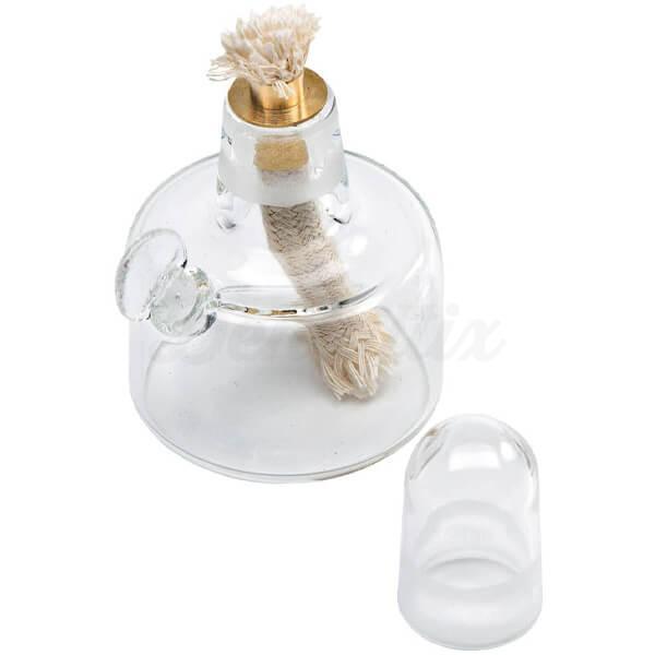 Lampe à alcool en verre
