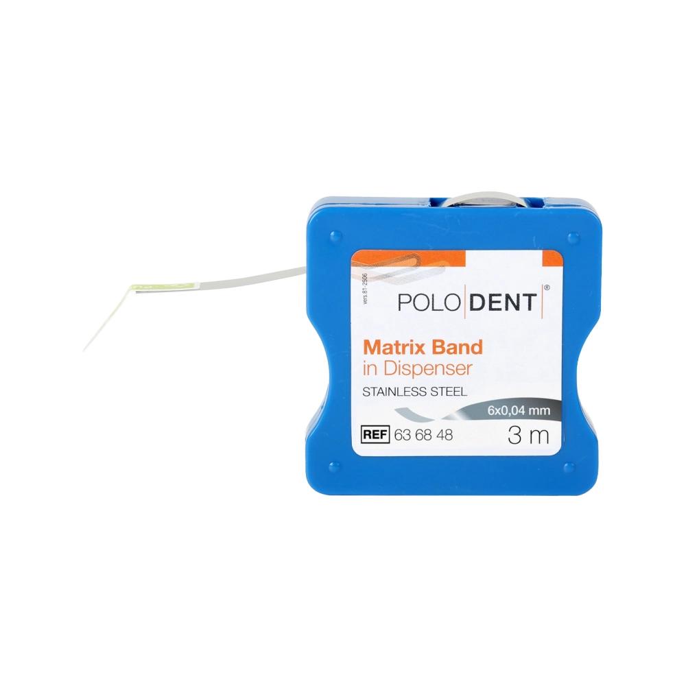 PoloDent Rouleau de matrices en distributeur inox 6x0,04 mm 3 mètres