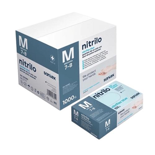 Gants Médicaux en Nitrile Bleu