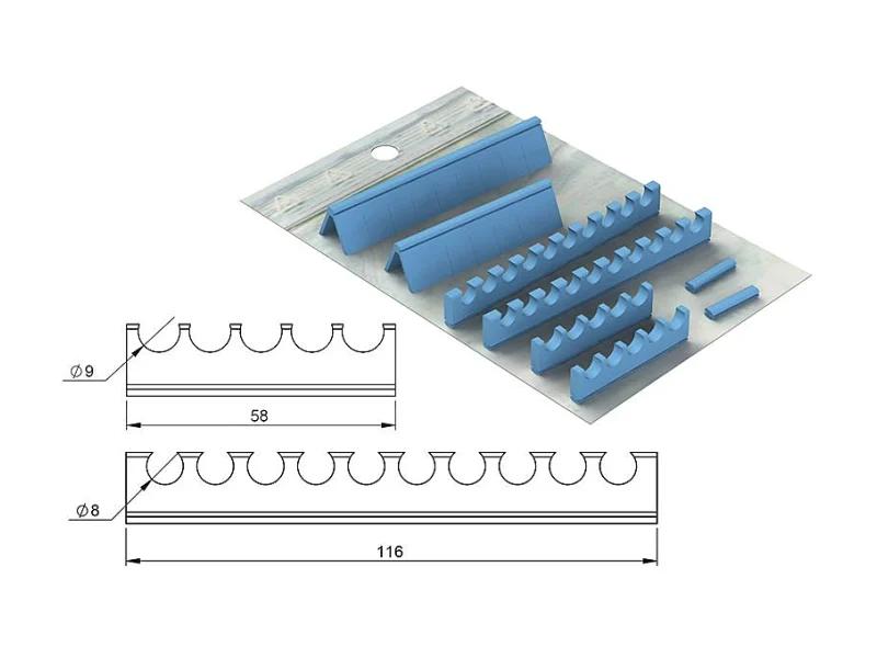 Réassorts silicones pour Easy Tray 21x18 - 15 instruments + patin plat