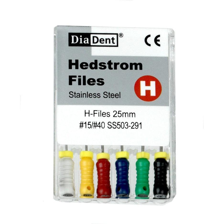 Lime H manuelle DiaDent Hedstrom inox (.02, ISO #08-80, 21, 25, 31 mm)