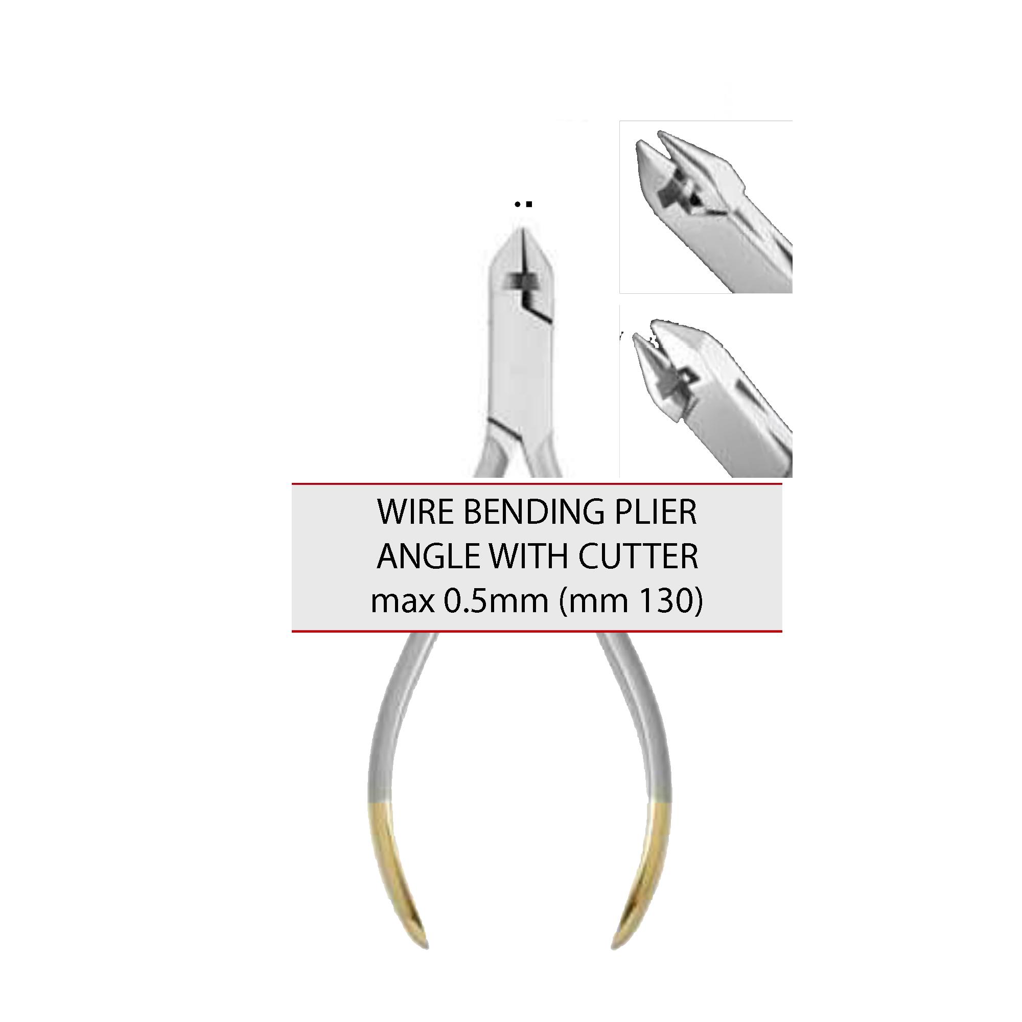 Pince orthodontique Angle avec coupe-fil (fil max 0,5 mm, 130 mm) réf. 1023-3