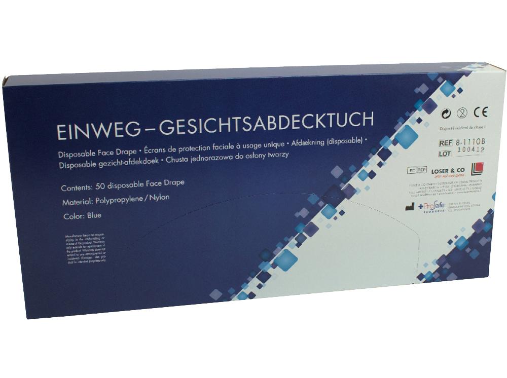 Lingettes jetables pour le visage bleu 50pcs