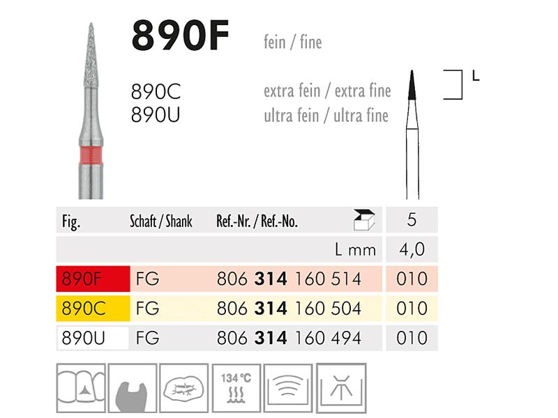 890 F instrument diamanté