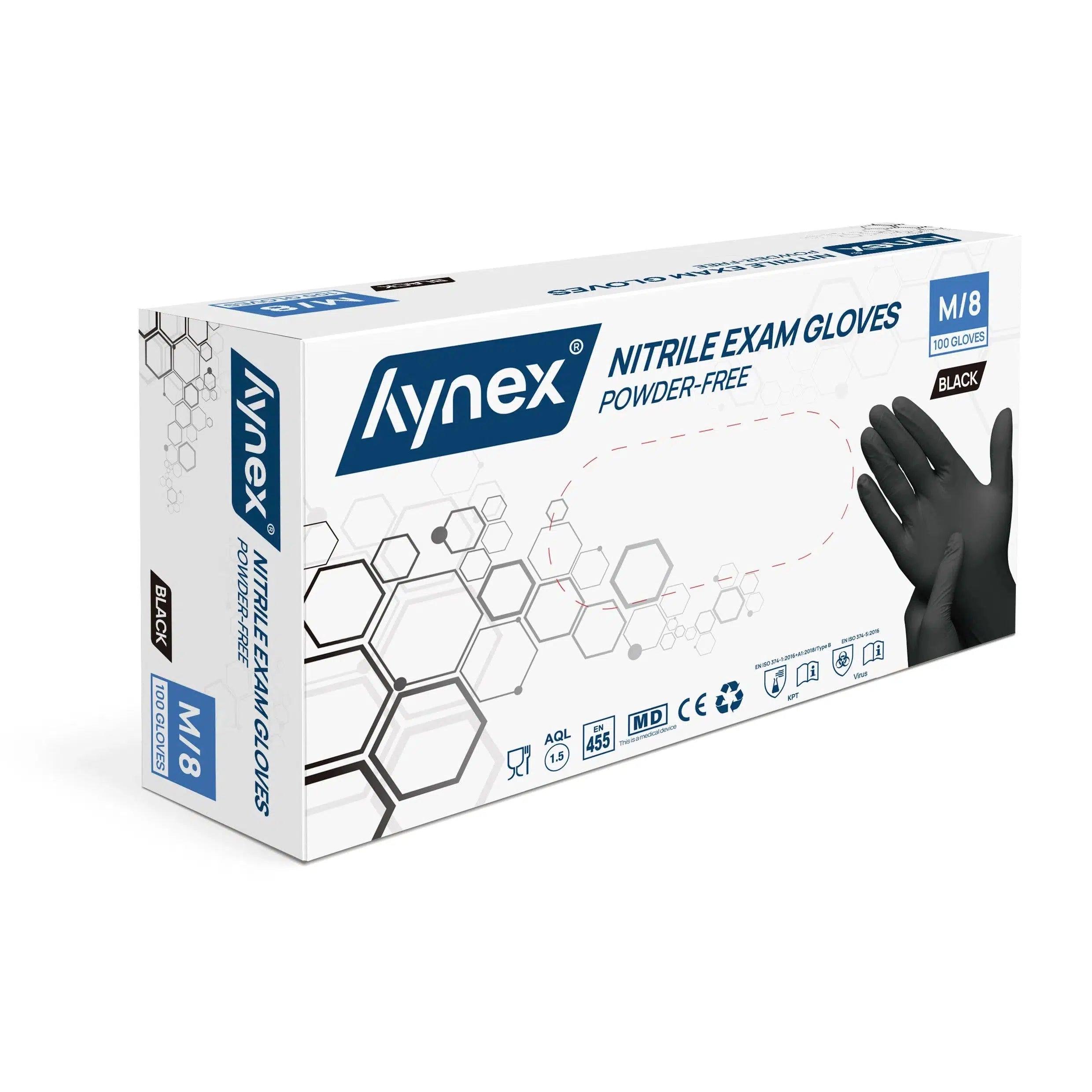 Gants nitrile INTCO non poudrés noirs 3,5 g (100 pcs)
