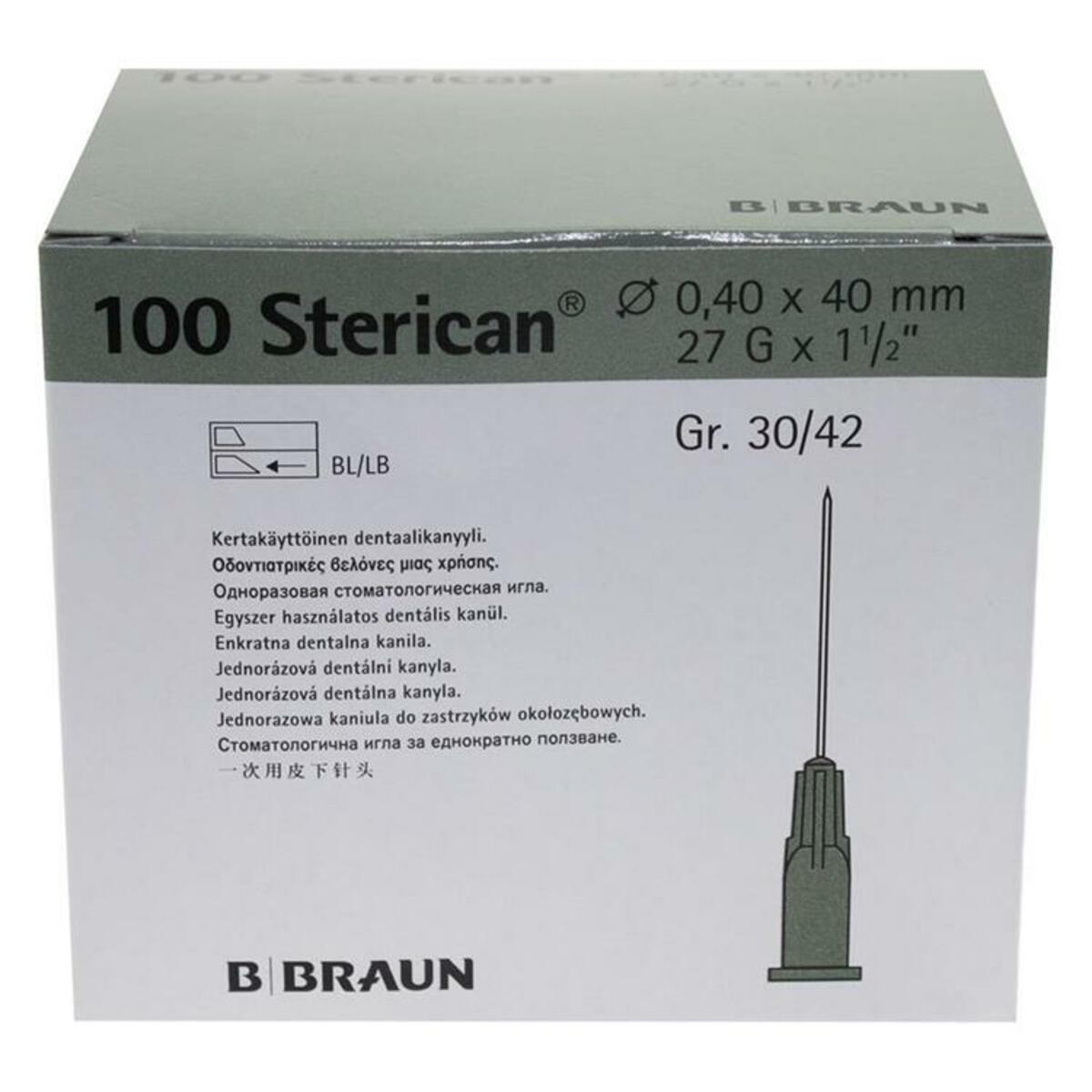 Sterican Aiguille-Luer G27 0,4x40mm longues grises