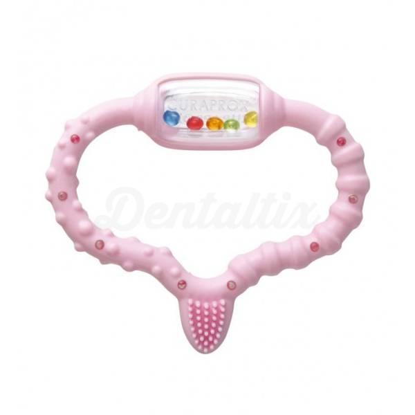 Anneau de dentition pour bébé avec brosse à dents intégrée Curaprox pour bébé