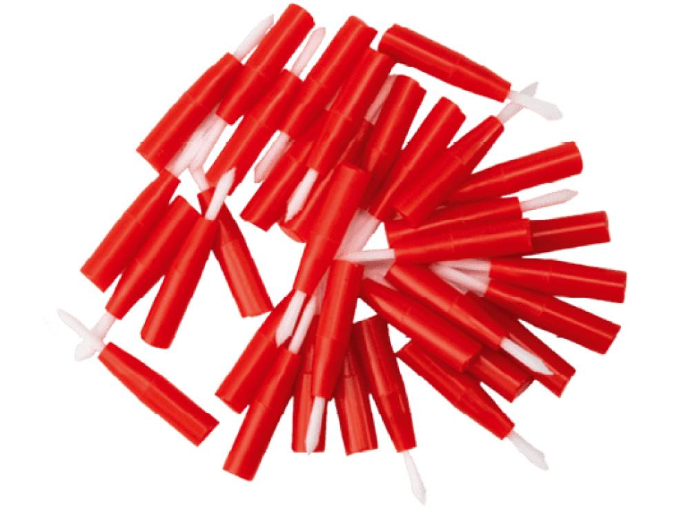 Monoart pinseleins. fijn rood/wit 100st.
