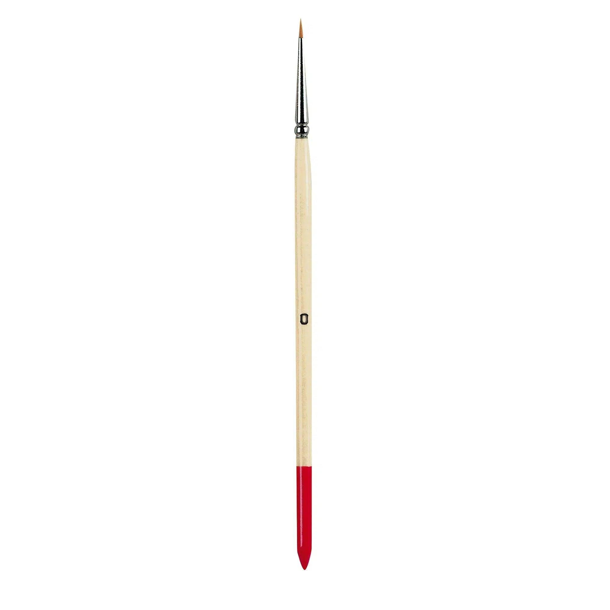 Pinceau à céramique Asa Dental manche en bois #0 rouge