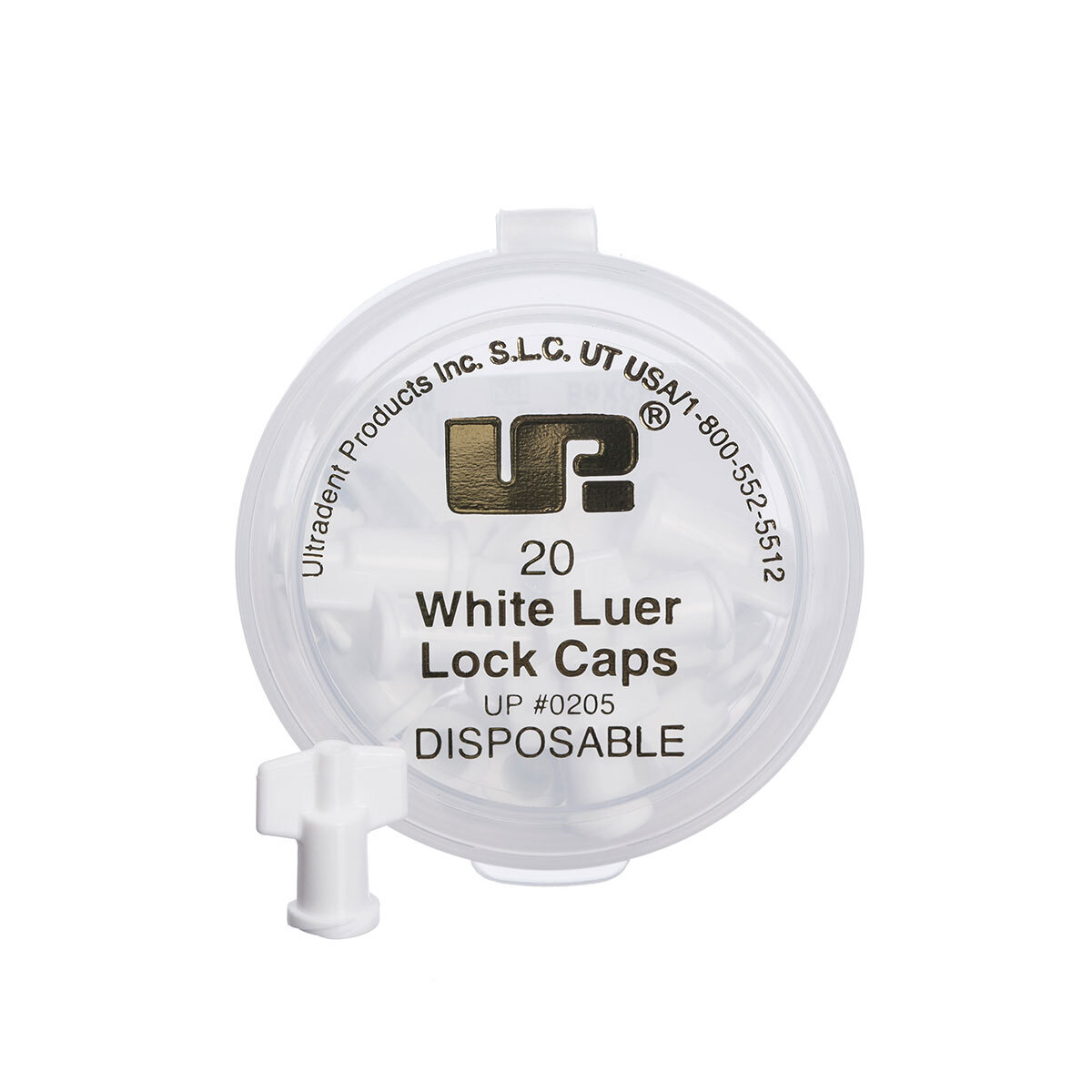 Ultradent™ Luer Lock capuchon de fermeture UP205 - blanc