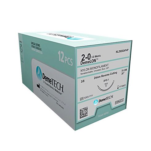 SUTURE NYLON MONOFILAMENT NON RESORBABLE (12)