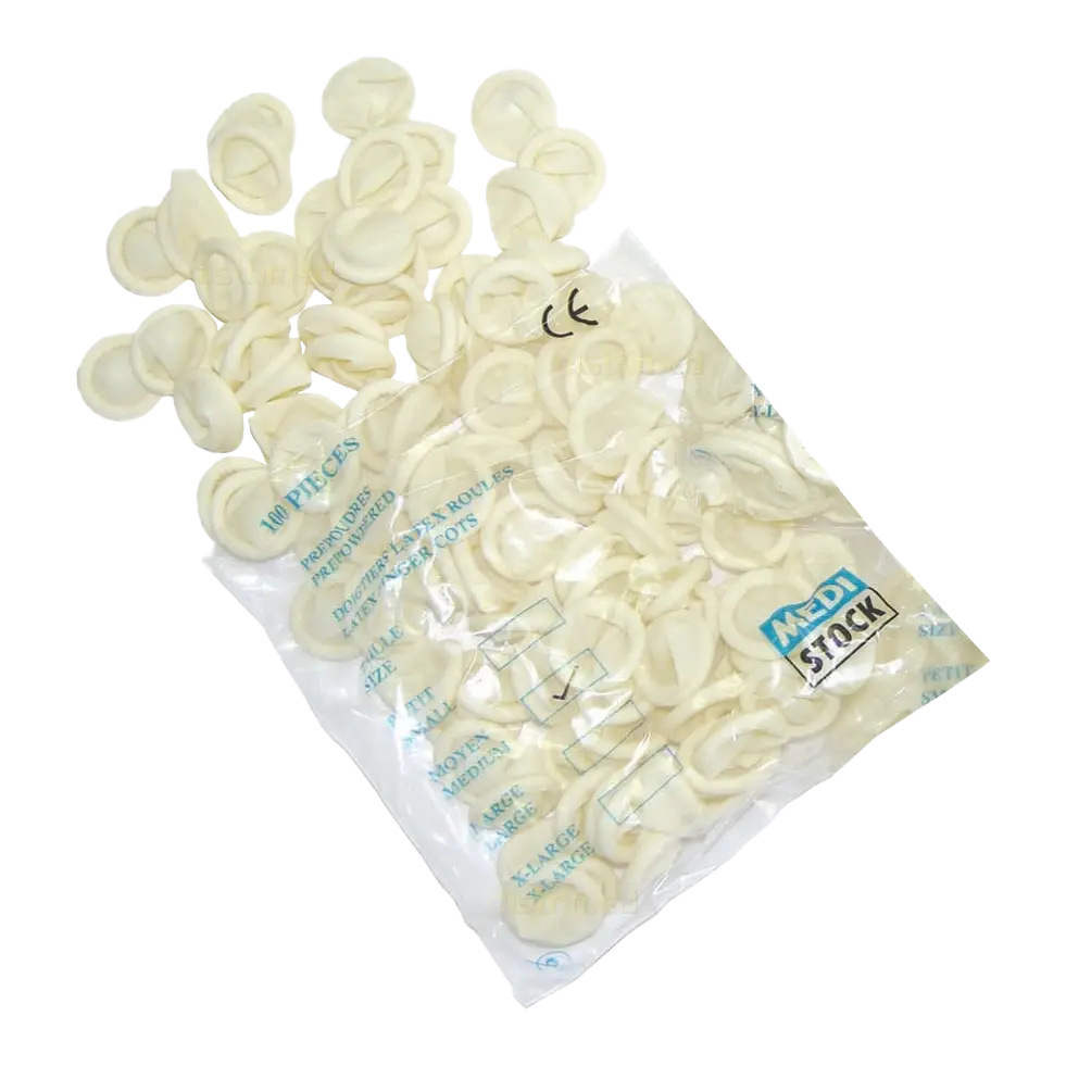DOIGTIERS LATEX NON POUDRES (100)