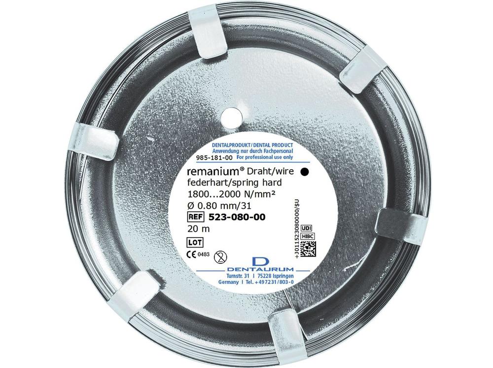 remanium® laboratoriumrol, rond 0,80 mm / 31, spring-hard