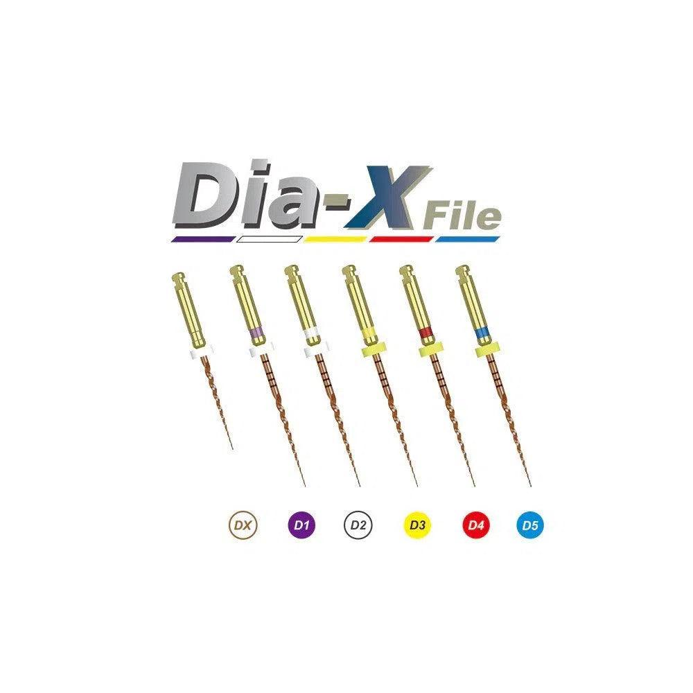 DIA-X (NiTi) Roterende Vijlen (#DX, #D1-5 - 19, 21, 25 mm)