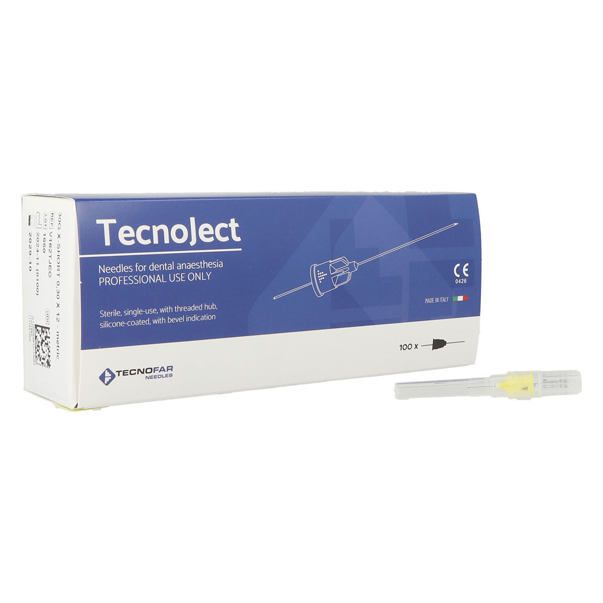 TecnoJect aiguilles dentaires 30G Ø0,3mm (jaune) - 12mm (XS)