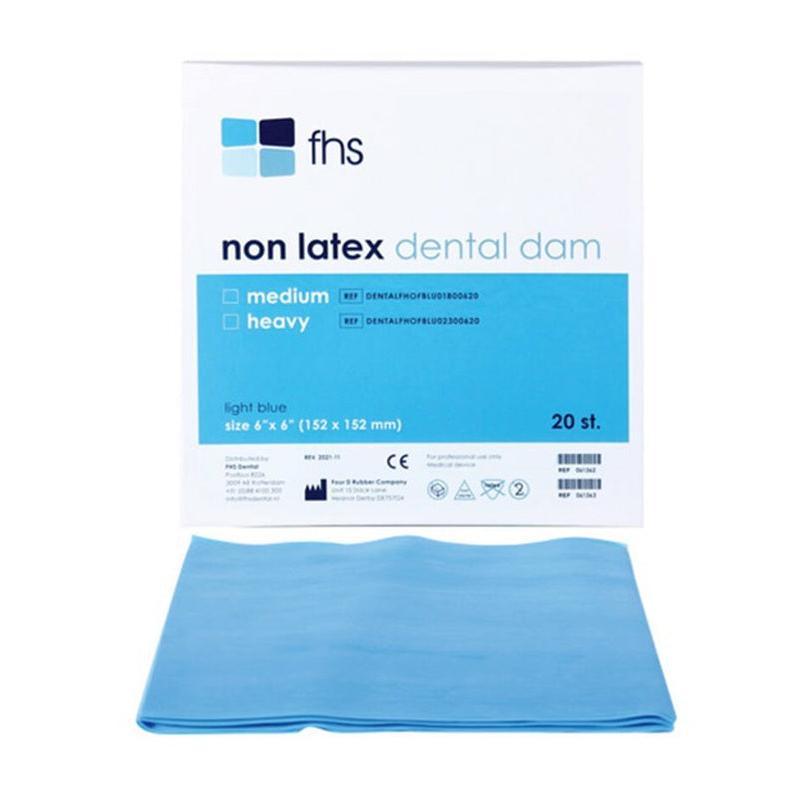 PoloDent digue sans latex Heavy bleue 152 x 152 mm (20 pcs)