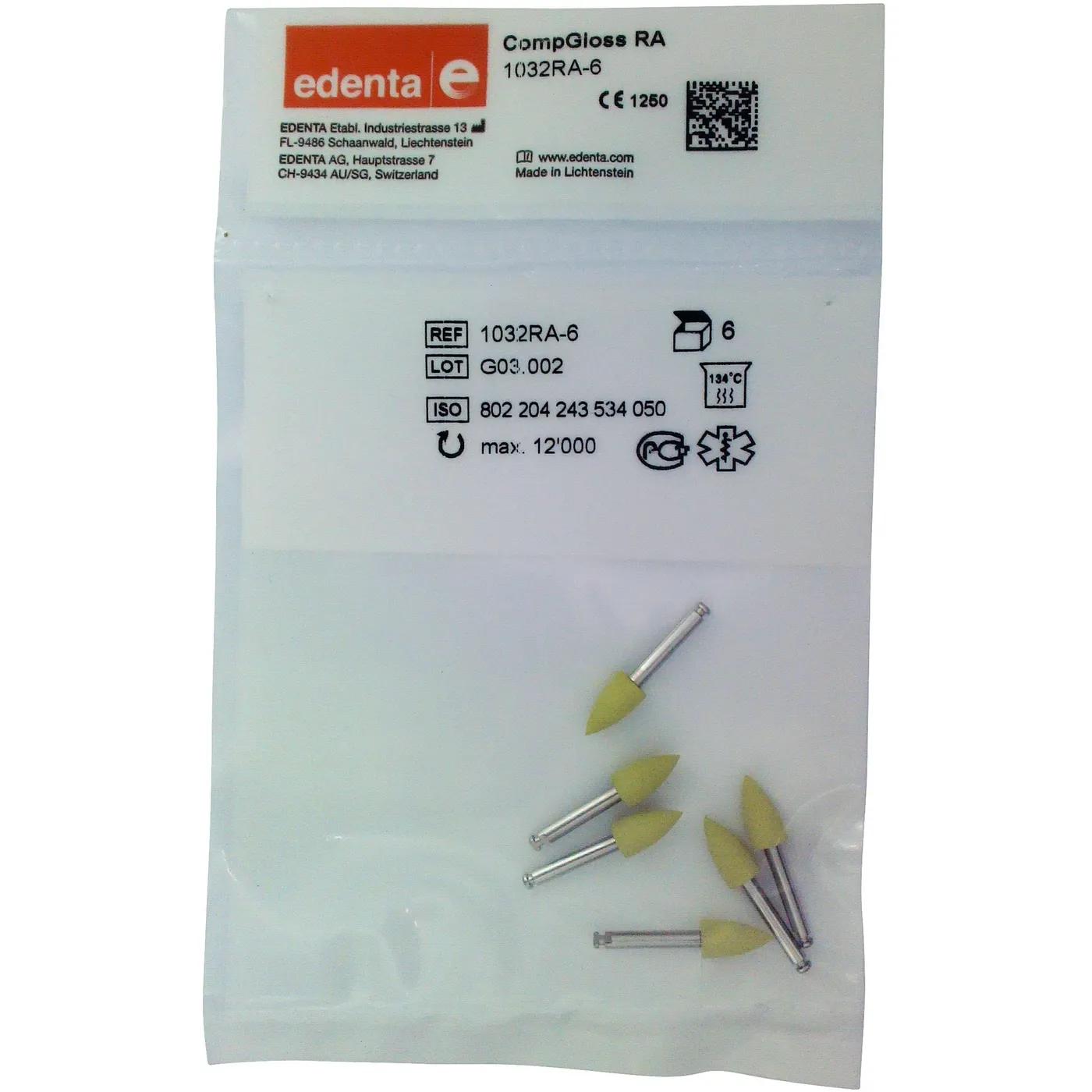 Edenta CompGloss polissoir 1032 CA 050 / 10 mm, étape 1 (6 pcs)