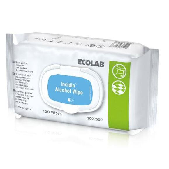 Ecolab Incidin Alcohol Oxywipes Ng Pack 20x20 cm (100 st.)