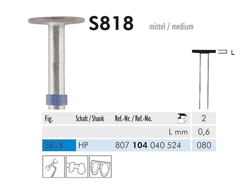 S 818 HP 080 disque diamanté sintered