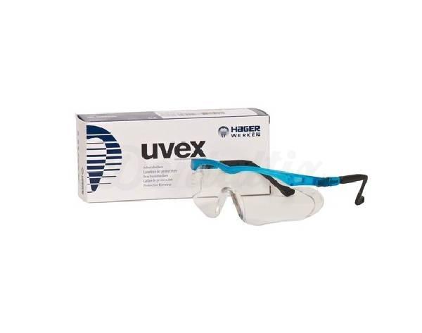 Hager iSpec Flexi Fit II veiligheidsbril met blauw montuur