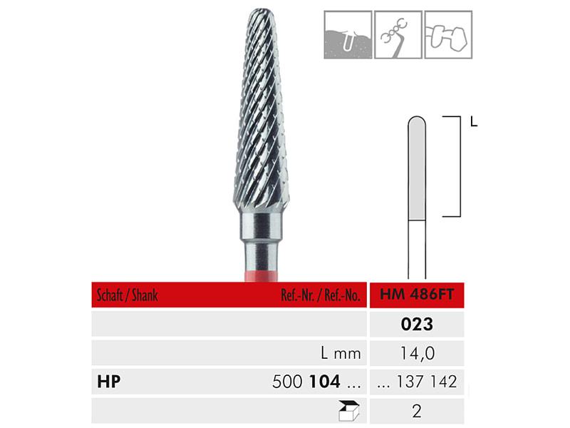 HM 486 FT HP 023 fraise en carbure de tungstène