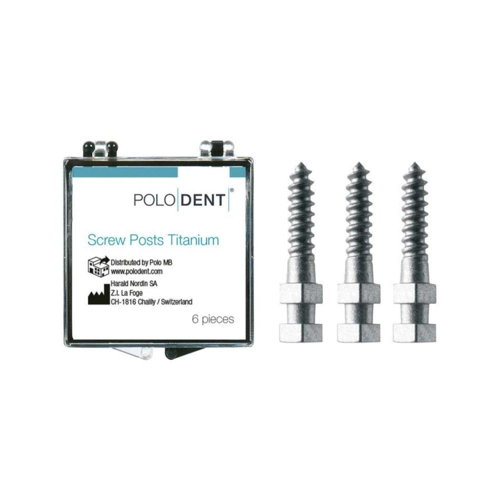 PoloDent screw posts titane M-4 6 pcs
