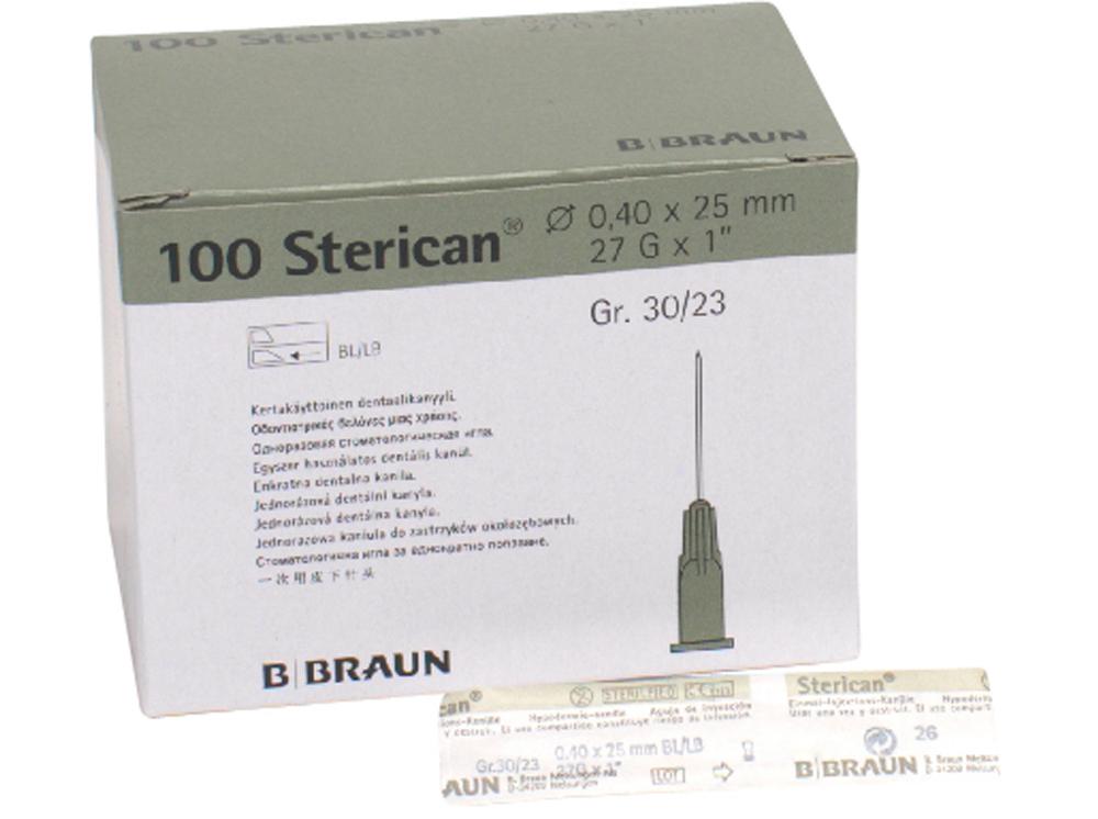 Sterican à usage unique 0,4x25 27G 30/23 100pcs