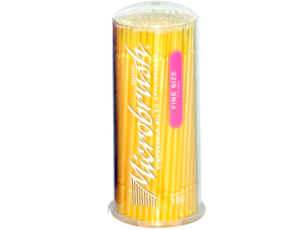 Microbrush fine jaune 100pc