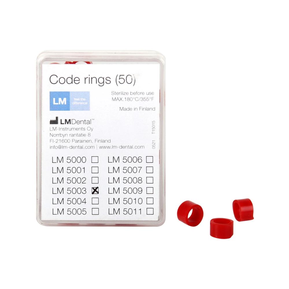 LM-Dental Bagues de codification rouge 50 pcs