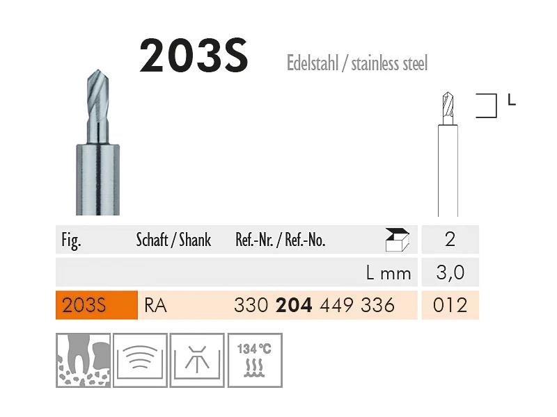 203 S CA 012 instrument en acier chirurgical