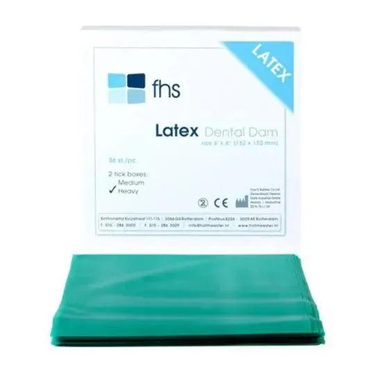 PoloDent digue latex Heavy verte 152 x 152 mm (36 pcs)