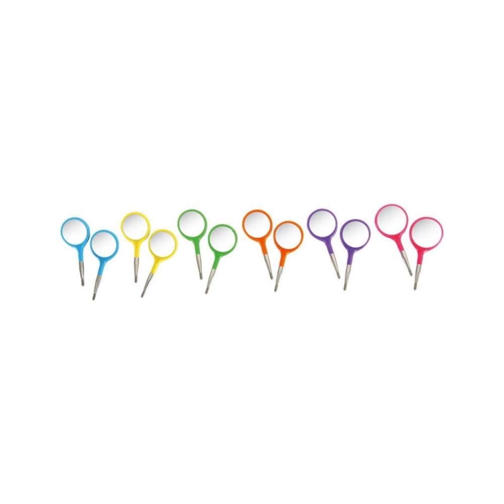Zirc Mondspiegels kunststof nr.4 assortiment Vibrant 12 stuks