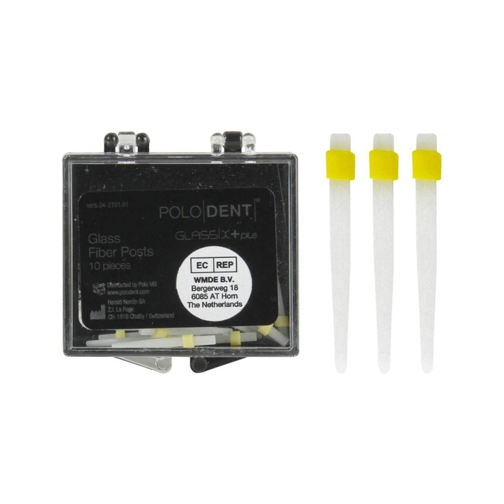 PoloDent Glassix +Plus Fiber Posts no.2 1,5-0,8 mm 10 pcs
